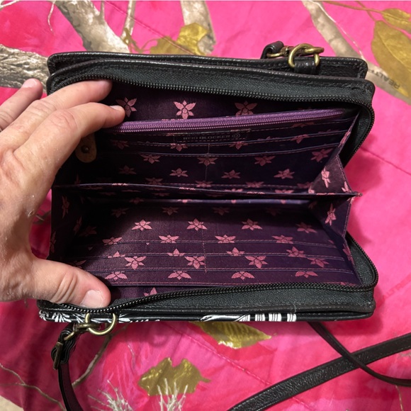 ANUSCHKA Women’s Cleopatra’s Leopard Genuine Leather Organizer Wallet - Picture 12 of 14